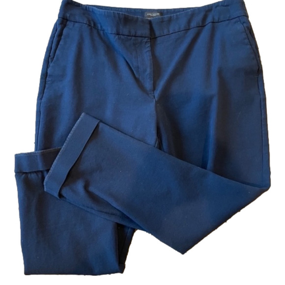 Ann Taylor Women's 10 Signature Navy Ankle Pants - Picture 2 of 6